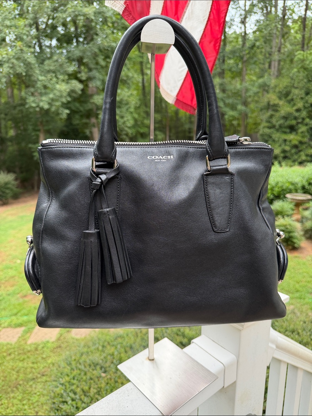 Coach Legacy Archival Top Zip Satchel / Double Kisslock Bag - Picture 11 of 17